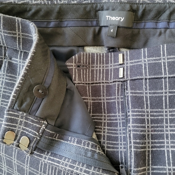 Theory Testra 2B Navy Structured Ankle Pants - Size 4 - Picture 3 of 4
